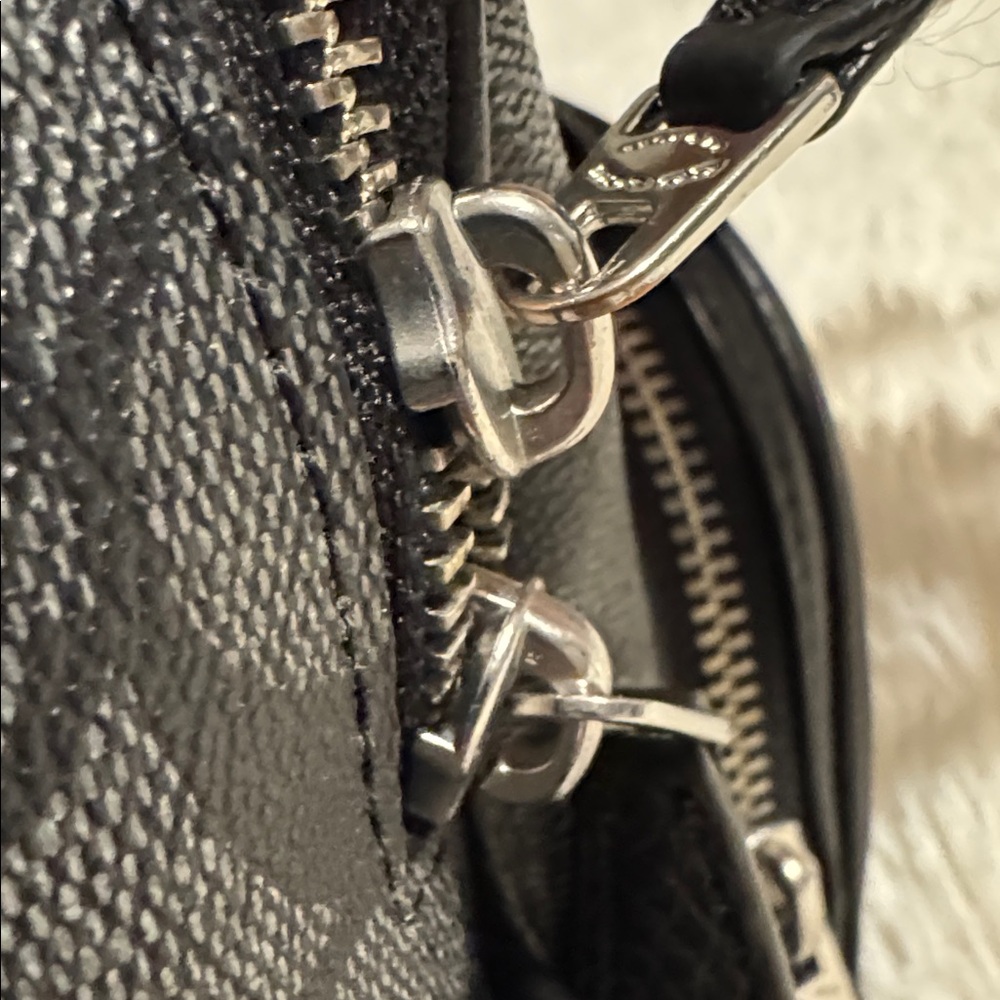 Coach Charcoal and Black Patterned Court Backpack In Signature Canvas - Picture 15 of 16